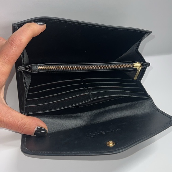 Vinci Large Black Leather Clutch Wallet - Picture 4 of 6